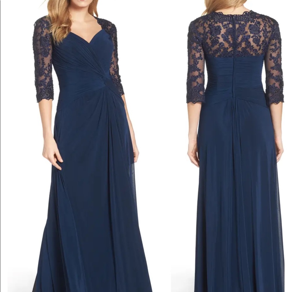 La femme ruched twist gown